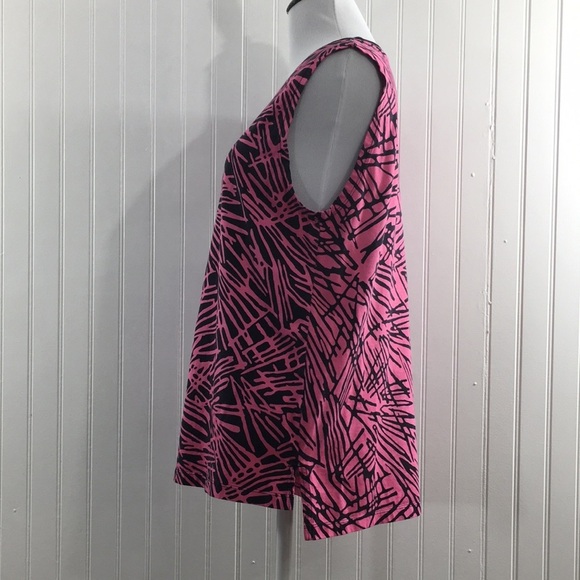 Nike Black Pink Patterned Two Toned Streak Muscle Tank Top Womens Small - Picture 4 of 11